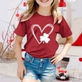 thumbnail image 2 of FUZHIQ Shamrock Shirts for Girl Boys Shamrock Graphic Short Sleeve Summer Tee Shirts Round Neck Holiday Party Outdoor Girls T-Shirts Xl(Brick Red,4-5 Years), 2 of 4
