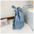 thumbnail image 2 of PRIYAL Denim Backpack for Women Vintage Y2K Grunge Style Lightweight Canvas Rucksack Purse Daypack Aesthetic Cute Travel Jeans Bag, 2 of 7