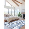 thumbnail image 2 of Bohemia Area Rug for Bedroom 5x7 Ft Blue Abstract Retro Striped Pattern Ethnic Style Super Soft fuzzy Throw Rug Non-Slip Fluffy Plush Indoor Floor Carpet for Living Room Nursery Home Decor, 2 of 8