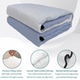 thumbnail image 4 of Full Quilt Set 78''x90'', Ombre Grey Blue| Lightweight Summer Bedspread Coverlet Set with 2 Pillow Shams, Abstract Art Breathable All Season Quilt Bedding for Bedroom/Guest Room, 4 of 9