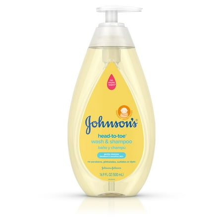 (2 pack) (2 Pack) Johnson's Head-To-Toe Tearless Gentle Baby Wash & Shampoo, 16.9 fl. oz