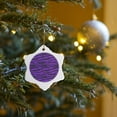 thumbnail image 7 of 3drose, Purple and Black Tiger Animal Print, 3 inch Snowflake Porcelain Ornament, 7 of 7