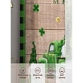 thumbnail image 6 of St. Patrick's Day Sheer Curtains 63 Inch Length 2 Panels Set Window Treatments, Shamrocks Gnomes Truck Rustic Wood Rod Pocket Semi Curtains for Living Room/Bedroom/Kitchen Décor, 104"W x 63"L, 6 of 7