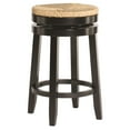 thumbnail image 4 of Linon Maya 25" Backless Indoor Round Counter Stool with Swivel, Black/Natural Seagrass, 4 of 7