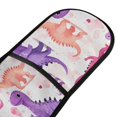 thumbnail image 2 of Dailycode Double Sided Oven Mitt with Loop Heat Resistant Kitchen Long Potholders 7" x 35" Cartoon Pastel Dinosaurs, 2 of 6