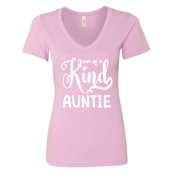 Inktastic For Aunts | One of a Kind Auntie (white) Women's V-Neck T-Shirt