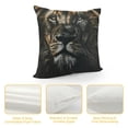 thumbnail image 4 of BCIIG Lion Face Art Graphic Decorative Throw Pillow Cover for Home Couch Living Room Bed Sofa - Square 1PC 20x20in, 4 of 5