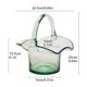 thumbnail image 3 of Elegante jarrón de cristal verde para una elegante decoración del hogar, 3 of 10