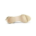thumbnail image 4 of BLISSFUL STEP Woman's Sandals Block Heels Ankle Strap Open Toe Sandals Beige 6, 4 of 6