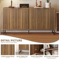 thumbnail image 3 of Fluted Accent Cabinet with Doors, Sideboard Buffet Cabinet with Storage, Storage Console with Adjustable Shelves for Living Room, Kitchen, 3 of 7