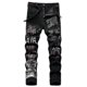 thumbnail image 1 of Men Punk Skinny Hip Hop Jeans Pants, 1 of 1