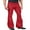 Red, variant on Gupgi Men Retro Flare Pants Solid Color Mid Waist Trousers Casual Classic Bell Bottom Pants