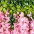 thumbnail image 4 of Sinhoon 24 Pack Artificial Wisteria Vine Ratta Fake Wisteria Hanging Garland Silk Long Hanging Bush Flowers String Home Party Wedding Decor (Pink), 4 of 6