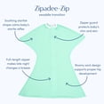 thumbnail image 6 of SleepingBaby Zipadee-Zip Transition Swaddle for Self-Soothing & Better Sleep, Mint, Small (4-8 Months), 6 of 9