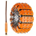 thumbnail image 1 of (Combinación A+A) Cadena Antideslizante para Automóvil Nervaduras Engrosadas Cadena Antideslizante Emergencia Universal para Neumáticos Nieve para Exteriores Doble Hilera (6 Piezas Naranja), 1 of 9