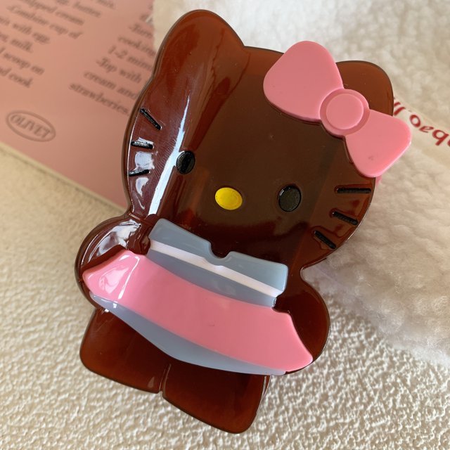 Hello Kitty lindo personaje de dibujos animados pequeña garra de pelo de acetato de celulosa Clip de garra de gato para niños de alta calidad para niñas