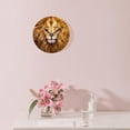 thumbnail image 3 of 10 Inch Wall Clock Battery Operated Silent Clock Decorative for Office, Kitchen, Outdoor, Living Room，Boho Lion Animal Beautiful Art, 3 of 4