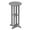 Grey, variant on Gymax 21.5'' Round Bar Table Patio HDPE Bar Height Dining Table w/ Slatted Tabletop Brown