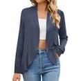 thumbnail image 3 of UVEASISHA Womens Ruffled Cardigan Lightweight Kimono Cardigans Beach Vacation Cover up Navy XL, 3 of 9