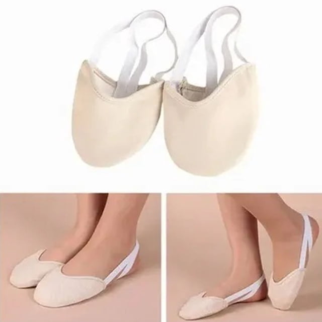 Niñas Mujeres Bailan Media Suela Zapatos de Ballet Media Suela Cuero Sintético para Práctica Rendimiento
