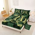 thumbnail image 2 of Catabedysis Golf Print Bed Sheets For Boys,Ball Monogrammed A Design Full Size Sheets,4 Pieces,1 Flat Sheet, 1 Fitted Sheet and 2 Pillowcases, 2 of 6