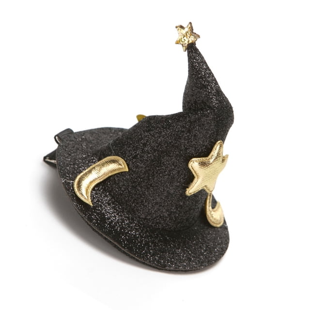 Cateissary Sombrero de Halloween Pinza para el pelo Decoración Ropa Accesorio Encantador Tocado para niños Adorno Festival Celebración Horquillas Kits de decoración para fiestas Negro Cateissary HA068073-03