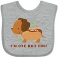 thumbnail image 3 of Inktastic Dachshund Hot Dog Funny Boys or Girls Baby Bib, 3 of 4