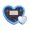 Blue, variant on Dual Power Solar USB Heart Neon Car Window Light Light & Vibration Sensor Romantic LED Ambient Accessory For Vehicle Interior (Blue)
