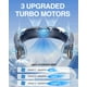thumbnail image 2 of Ventilador de cuello TUNISE portátil de 5200 mAh con 3 velocidades y pantalla azul, 2 of 7