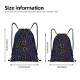 thumbnail image 2 of Japuie Colored Hearts Print Drawstring Backpack,Drawstring Bags, Draw String Back Bag,Sport Gym Bag for Sports, Gym, Travel, Swimming, Beach -Small, 2 of 7