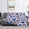 thumbnail image 2 of Uemuo Butterflies1 Printed Throw Blanket for Couch, Fluffy Fuzzy Blankets for Bed, Sofa, Cozy Flannel Faux Fur Blanket-40"x30", 2 of 6
