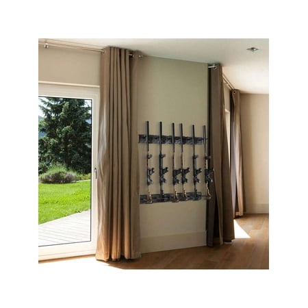 Gun Rack Indoor Gun Rack Wall Mount 6-Slot Vertical Rifle Shotgun Gun Rack 180 Lb Heavy Duty Metal Wall Gun Rack Display Stand With Soft Padding