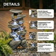 thumbnail image 5 of Bear Outdoor Water Fountain with LED Lights Resin Cascading Waterfall Garden Fountain for Patio Yard Balcony Decorative Water Feature, 5 of 5