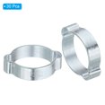 thumbnail image 3 of Unique Bargains 30 Pack 23-27mm Double Ear Hose Clamp, Galvanized Steel Crimp Rings, 3 of 6