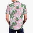 thumbnail image 4 of Daiia Lilies Flowers Pattern Men’s Polo Shirts,Solid Deck Shirt,Classic Fit, Breathable Cotton Polo for Casual and Sport Wear-XX-Large, 4 of 9