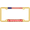 Gold - Style 1, variant on [Officially Licensed USMC Product] - Marines. The Few. The Proud. - Domed Custom-Made Personalized Narrow (Thin) Top 4 Hole Metal Car License Plate Frame with Free caps - Black (Qty: 1 Frame)