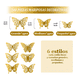 thumbnail image 2 of 144 pcs Decoracion Mariposas 3D Para Pared Color Dorado, 2 of 5