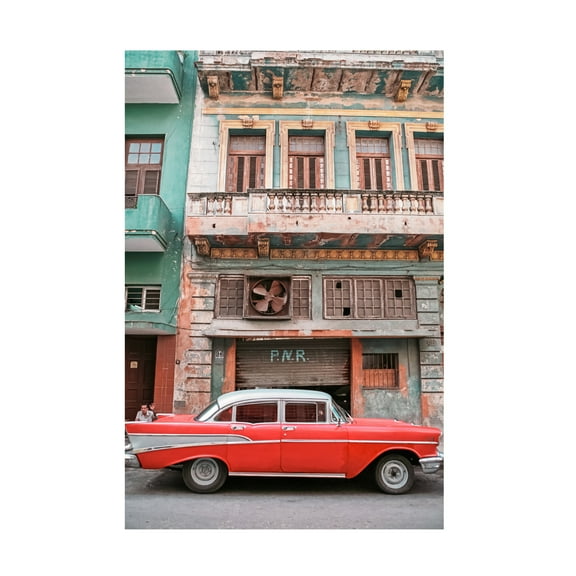 Canvas Wall Art - Alexander Yakovlev 'Cuban Car 9' Wall Art for Living Room, Bedroom, or Office DÃ©cor by Trademark Fine Art - 12 x 19 Inches