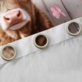 thumbnail image 4 of Manfei Highland Cattle Kids Curtains Pack of 2 (42x84 Each), Pink Blossoms Flower Curtains Blackout, Rustic Farmhouse Bedroom Curtains, Curtains and Drapes Decor, 4 of 6