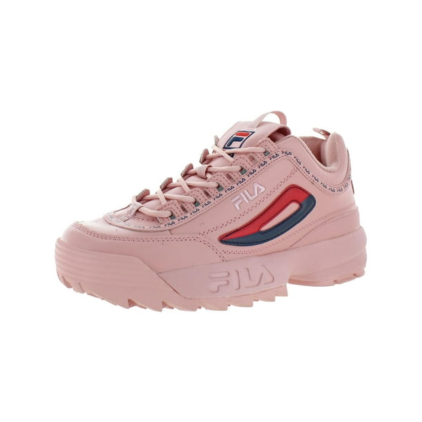 Fila Women's Disruptor Ii Premium Repeat Pink Shadow Navy Red Ankle-High - - Walmart.com