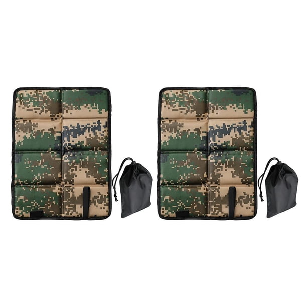 Wosthever Almohadilla portátil a prueba de humedad para acampar, al aire libre, impermeable, XPE, cojín plegable para asiento, alfombrilla para Picnic Color de camuflaje 2piezas Wosthever CBP140748