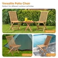 thumbnail image 6 of Costway 2 PCS Patio Folding Chair Indonesia Teak High Back Dining Slatted Seat Portable Outdoor, 6 of 9