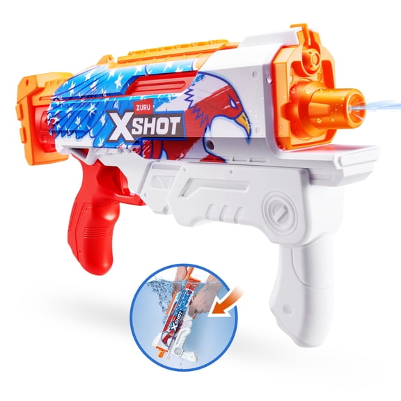 XSHOT Fast-Fill Skins USA Hyperload Water Blaster by ZURU