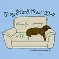 thumbnail image 3 of CafePress - Chocolate Lab Play Hard Light T Shirt - Men's Classic Graphic T-Shirt, 3 of 4