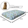 thumbnail image 2 of Alphabet Pet Bed, Continuous Funny Pattern of Animals and Trees with Letters, Chew Resistant Pad for Dogs and Cats Cushion with Removable Cover, 24" x 39", Pale Sky Blue Multicolor, by Ambesonne, 2 of 4