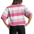 thumbnail image 5 of Garbnen Striped Women Oversized Tshirt Plus Size Crew Neck Women's Short Sleeve Shirts Loose Fit Color Block Lightweight Fashion Tunic Top M, 5 of 6