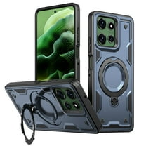 Dteck Magnetic for Motorola Moto G Power 5G 2025 Case with Kickstand, Shockproof TPU PC Case Compatible with MagSafe Military Grade Ring Stand Heavy Duty Drop Rugged Cover,Blue