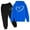 Blue, variant on SGMVNU Girls Sweatsuit Set 2 Piece Outfits Boys Printed Casual Hoodies Long Sleeve Fashion Sweatshirts and Sweatpants Sportwear Outfit, Size 13-14 Years, Dark Gray