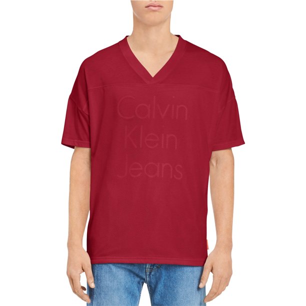 Camiseta gráfica Calvin Klein Athletic Collage para hombre roja extragrande