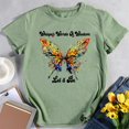 thumbnail image 1 of Women Butterfly Whisper Words Of Wisdom Let It Be T-Shirt-Rose Gold-XXL, 1 of 5